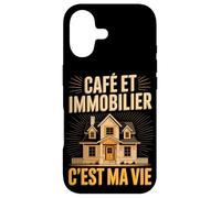 Café Et Immobilier Cest Ma Vie Agent Immo Coque pour iPhone 17