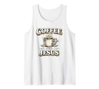 Café et Jésus Christian Faith Cadeau d'amant de caféine Débardeur