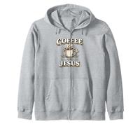 Café et Jésus Christian Faith Cadeau d'amant de caféine Sweat à Capuche