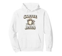 Café et Jésus Christian Faith Cadeau d'amant de caféine Sweat à Capuche