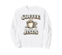 Café et Jésus Christian Faith Cadeau d'amant de caféine Sweatshirt