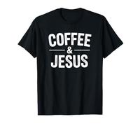 Café et Jésus Croix Chrétienne Dieu Foi Bible Religieux T-Shirt