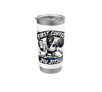 Café Et Jiu-jitsu - Une gorille Rigolote Qui Aime Le Café Gobelet isotherme en acier inoxydable double paroi