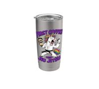 Café Et Jiu-jitsu - Une Licorne Rigolote Qui Aime Le Café Et Gobelet isotherme en acier inoxydable double paroi