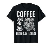 Café et Kerry Blue Terriers Funny Kerry Blue Terrier T-Shirt Graphique avec Valeur