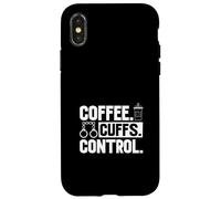 Café et Menottes - Agent pénitentiaire Coque pour iPhone X/XS