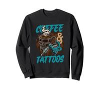 Café Et Tatouages Crâne Tatouages Boire Caféine Tatouage Sweatshirt