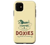 Café et Teckels, ma matinée Parfaite Coque pour iPhone 11
