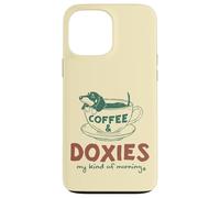 Café et Teckels, ma matinée Parfaite Coque pour iPhone 13 Pro Max