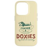 Café et Teckels, ma matinée Parfaite Coque pour iPhone 14 Pro