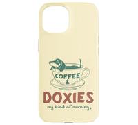 Café et Teckels, ma matinée Parfaite Coque pour iPhone 15