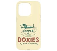 Café et Teckels, ma matinée Parfaite Coque pour iPhone 15 Pro