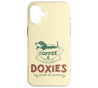 Café et Teckels, ma matinée Parfaite Coque pour iPhone 16 Plus