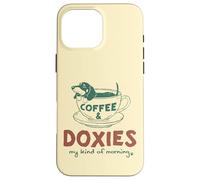Café et Teckels, ma matinée Parfaite Coque pour iPhone 16 Pro Max