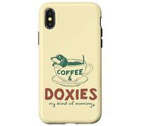 Café et Teckels, ma matinée Parfaite Coque pour iPhone X/XS