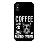 Café et Terriers écossais Funny Scottish Terrier Coque pour iPhone X/XS
