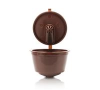 Café Filtres,Capsules rechargeables réutilisables, dosettes pour nescafé, Dolce Gusto, machine à café Nespresso- Marron[F929]