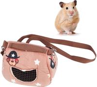 Café Flanellelette sac portatif respirant pour hamsters pour petits animaux de compagnie cochon d'Inde écureuil chinchilla