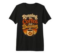Cafe Folie Coureur Design Retro Vintage T-Shirt Haut de Gamme