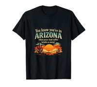 Café glacé Arizona Sweat Desert Sunset Cactus T-Shirt