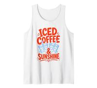 Café glacé au Soleil pour Vacances d'été - Graphique esthétique Débardeur