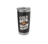 Café glacé chaud cœur infusé à froid Gobelet isotherme en acier inoxydable double paroi