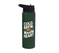 Café glacé chaud cœur infusé à froid Stainless Steel Insulated Water Bottle
