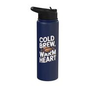 Café glacé chaud cœur infusé à froid Stainless Steel Insulated Water Bottle