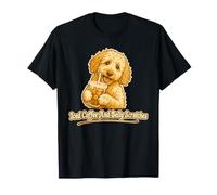 Café glacé et Rayures du Ventre Doodle Pup T-Shirt