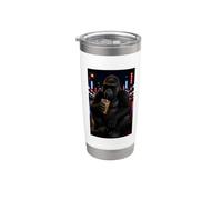 Café glacé Funny Gorilla Funny Animal Meme Gorilla Gobelet isotherme en acier inoxydable double paroi