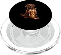 Café glacé Labrador au Chocolat Amusant pour Amoureux des Chiens PopSockets PopGrip pour MagSafe