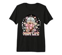 Café glacé Mom Life Pink Coquette Bow Daisy Pastel T-Shirt Haut de Gamme
