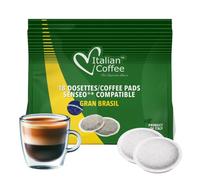 Café GRAN BRASIL (10 Paquets de 18 Dosettes - tot. 180) compatible avec Senseo, café 100% Arabica doux et velouté