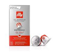 Café illy torréfié CLASSICO en Capsules Compatibles Nespresso - 100% Arabica - 10 étuis de 10 capsules (100 capsules)