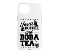 Café Jesus et thé Boba Coque pour iPhone 15 Plus