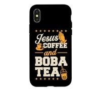 Café Jesus et thé Boba Coque pour iPhone X/XS
