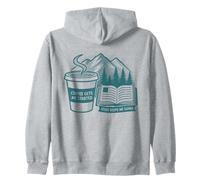 Café Jésus Lecture Livre Chrétien Amoureux Montagne Nature Sweat à Capuche