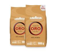 Café Lavazza Qualità Oro, Grains Entiers, Grains de Café, Pack de 2, 2 x 1 kg