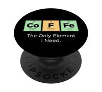 CAFÉ Le Seul élément Dont J'Ai Besoin Tableau périodique des éléments 1 PopSockets PopGrip Adhésif