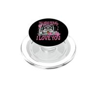 Café Lowkey Love You Teacher Raccoon Feral Back to School PopSockets PopGrip pour MagSafe
