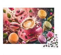 Café Macaron Fleur 1000pcs Mini Puzzle pour Famille Cadeau d'anniversaire