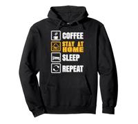 Café Maison Détente Dodo Répéter Humour Quotidien Sweat à Capuche