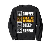 Café Maison Détente Dodo Répéter Humour Quotidien Sweatshirt