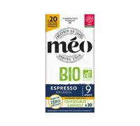 Café Méo Capsule Bio Espresso - Pack de 100 Capsules (5x20) - compatibles avec les machine à capsules standards