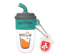 Café Mignon Clé USB 32Go pour Ordinateur, Enseignants, Étudiants, Famille et Amis (Bleu Café)