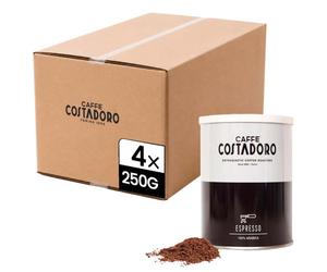 Café Moulu Costadoro Arabica Espresso - 4 boites métal - 1 Kg