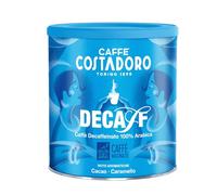 Café Moulu Décaféiné Costadoro pour Moka, 100% Arabica, 1 Boîte Refermables de 250gr, Mélange Fin Aromatique et équilibré, Qualité Supérieure Fabriqué en Italie