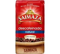 Café moulu décaféiné naturel Saimaza - Pack de 2 × 250 g, arôme riche, douceur équilibrée, sans caféine, parfait pour matin & après-midi