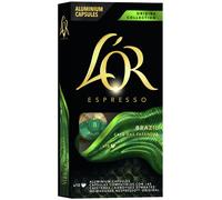 Café moulu torréfié L'OR Espresso Brésil en capsules 10 pièces 52g