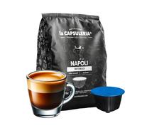 Café NAPOLI INTENSO (160 Capsules) compatible avec Nescafé Dolce Gusto, 10 Boîtes de 16 Capsules, espresso au caractère affirmé, avec un corps plein et une crème sombre et persistante, napolitain